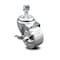 Service Caster 3 Inch Semi Steel Wheel Swivel 12mm Threaded Stem Caster with Brake SCC SCC-TS20S314-SSS-TLB-M1215 - alternate 2